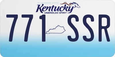 KY license plate 771SSR