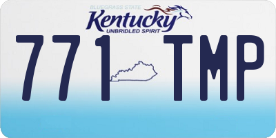 KY license plate 771TMP