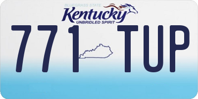 KY license plate 771TUP