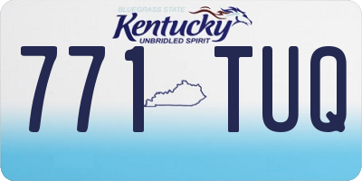 KY license plate 771TUQ