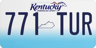 KY license plate 771TUR