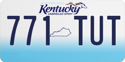 KY license plate 771TUT
