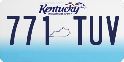 KY license plate 771TUV