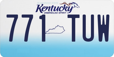 KY license plate 771TUW