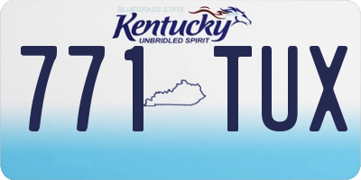 KY license plate 771TUX