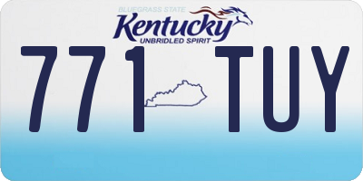 KY license plate 771TUY