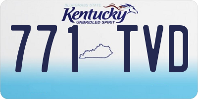 KY license plate 771TVD