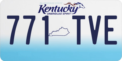 KY license plate 771TVE