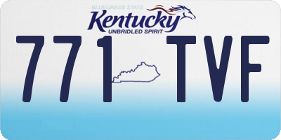 KY license plate 771TVF