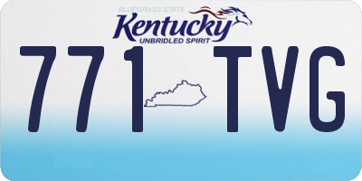KY license plate 771TVG