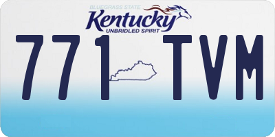 KY license plate 771TVM