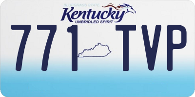 KY license plate 771TVP