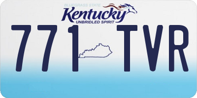 KY license plate 771TVR