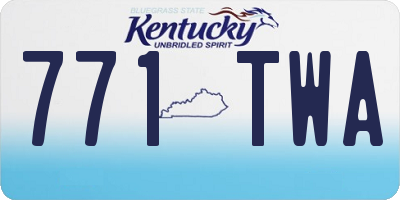 KY license plate 771TWA