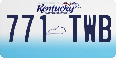 KY license plate 771TWB