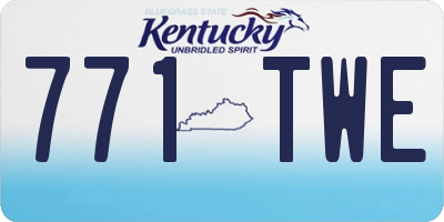 KY license plate 771TWE