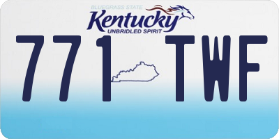 KY license plate 771TWF
