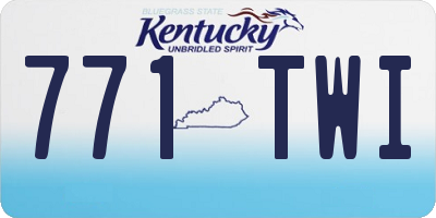 KY license plate 771TWI