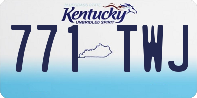 KY license plate 771TWJ