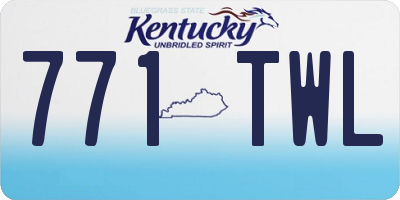 KY license plate 771TWL