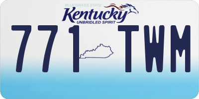 KY license plate 771TWM