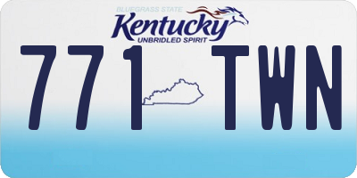 KY license plate 771TWN