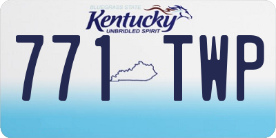 KY license plate 771TWP