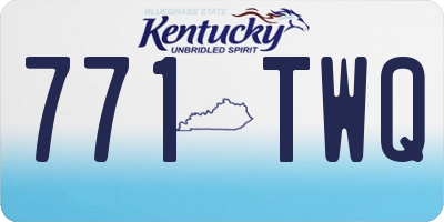KY license plate 771TWQ