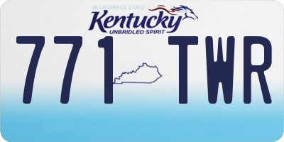 KY license plate 771TWR