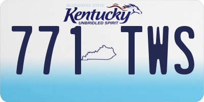 KY license plate 771TWS