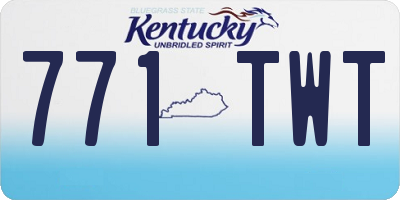 KY license plate 771TWT