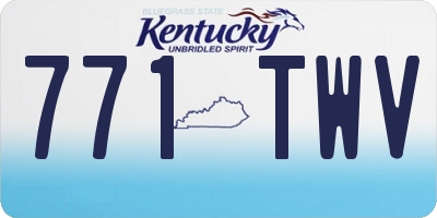 KY license plate 771TWV