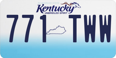 KY license plate 771TWW
