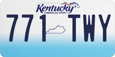 KY license plate 771TWY