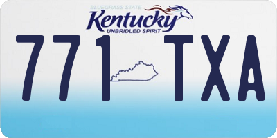 KY license plate 771TXA
