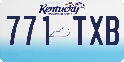 KY license plate 771TXB