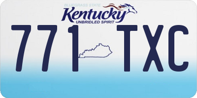 KY license plate 771TXC