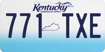 KY license plate 771TXE