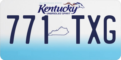 KY license plate 771TXG