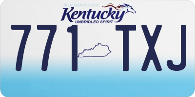 KY license plate 771TXJ