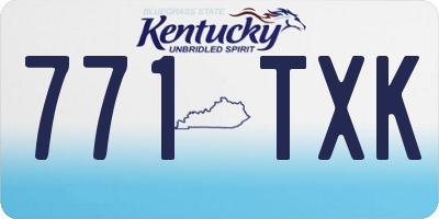 KY license plate 771TXK