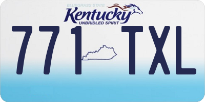 KY license plate 771TXL