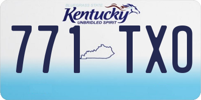 KY license plate 771TXO