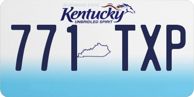 KY license plate 771TXP