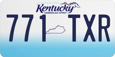 KY license plate 771TXR