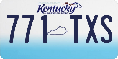 KY license plate 771TXS