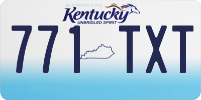 KY license plate 771TXT