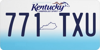KY license plate 771TXU