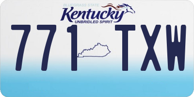 KY license plate 771TXW