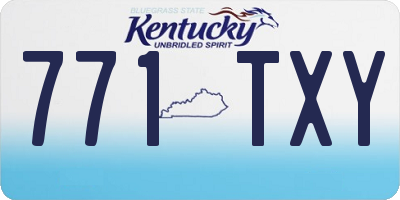 KY license plate 771TXY